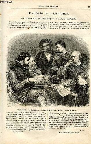 Le Musée Des Familles - Lecture Du Soir - Livraison N°04 - Le Salon De 1857 - Les Pastels: La Discussion Philosophique D'eugène Tourneux (Petit Article)