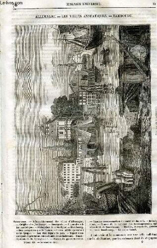 Le Magasin Universel - Tome Troisième - Livraison N°06 - Allemagne - Les Villes Anséatiques - Hambourg.