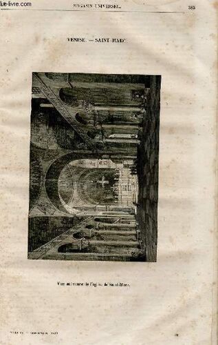 Le Magasin Universel - Tome Sixième - Livraison N°49 - Venise - Saint Marc (La Basilique De St Marc, Le Grand Canal)
