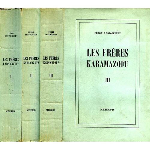 Les Freres Karamazoff, 3 Tomes