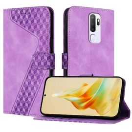 Téléphone Étui Pour Oppo A5 2020/A9 2020 Bicelle Couverture De Fentes Pour Cartes Flip Folio Magnétique Portefeuille - Violet