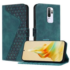 Téléphone Étui Pour Oppo A5 2020/A9 2020 Bicelle Portefeuille Magnétique Couverture De Fentes Pour Cartes Flip Folio - Vert
