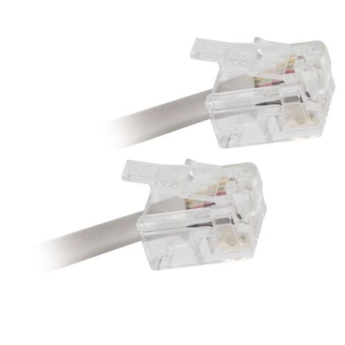 APM - Câble de téléphone - RJ-11 (M) pour RJ-11 (M) - 10 m - blanc