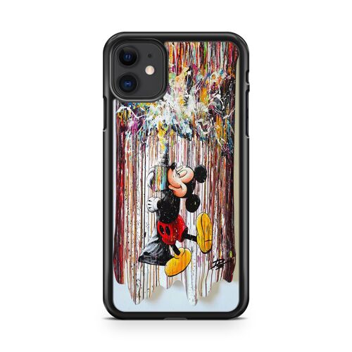 Coque Fifrelin Noire pour iPhone 11 PRO Mickey Paint Art