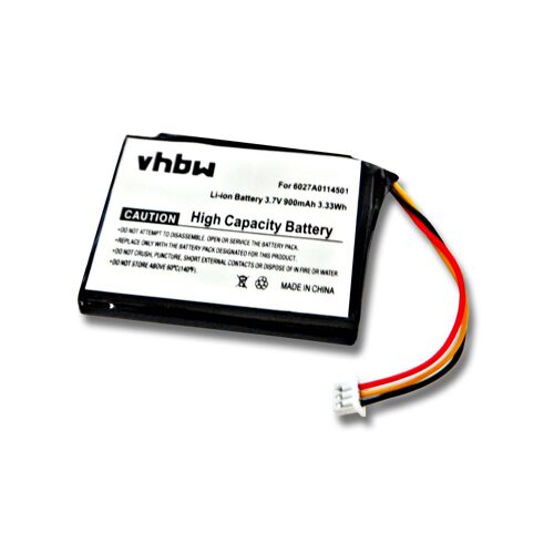 vhbw batterie compatible avec TomTom Via 135, 135M, 1405, 1405M, 1405T, 1435T, 1435TM système de navigation GPS (900mAh, 3,7V, Li-ion)