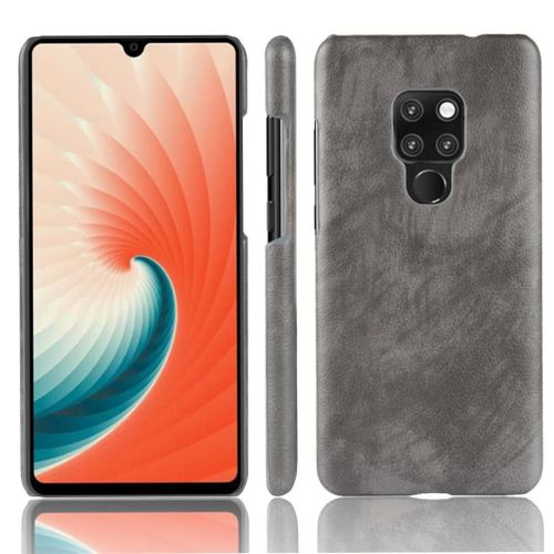 Rétro Étui Pour Huawei Mate 20 X Compatibilité Modèle De Litchi Housse De Protection Anti Éraflure Rétro - Gris