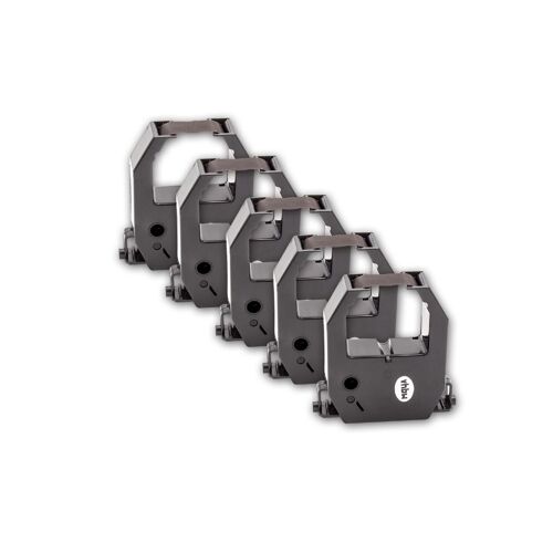 vhbw 5x Ruban encreur compatible avec Kazumi KZ3350, KZ1200 imprimante matricielle ou de reçus - noir