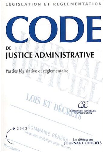 Code De Justice Administrative - Edition 2002