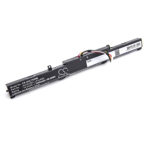 vhbw batterie compatible avec Asus N752VX-GC088T, N752VX-GC089T, N752VX-GC090T, N752VX-GC094T, N752VX-GC101T laptop (3200mAh, 15V, Li-Ion)