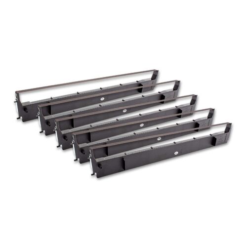 5 x bande d'encrage vhbw de type Epson C13S015020, S015020 pour imprimante matricielle Epson LX 1050, LX 1050+, LX 1170 II, MX-100, RX-100, T-750.