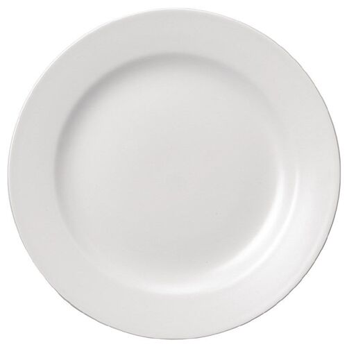 Lot De 12 Assiettes Rondes En Porcelaine Blanche D 31 Cm