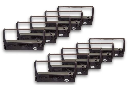 vhbw 10x Ruban encreur compatible avec Epson RP 260 Serie, RP 262, RP 267, RP 265, TM 210 SP imprimante matricielle ou de reçus - noir