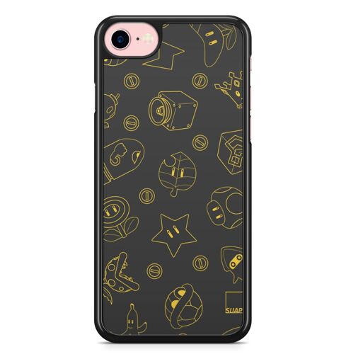 Coque Fifrelin Noire pour iPhone 7 PLUS et iPhone 8 PLUS Super Mario Kart Switch Deluxe Items
