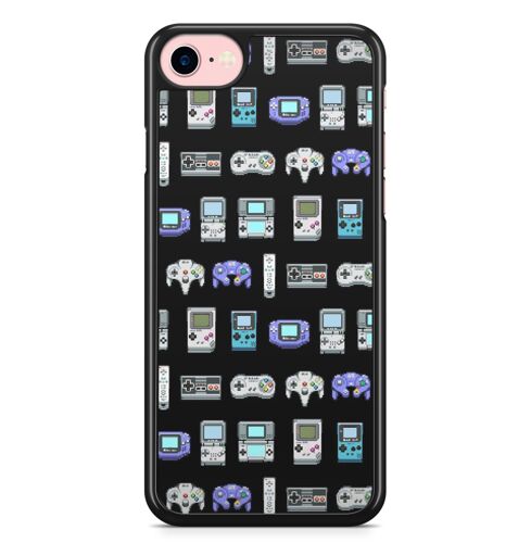 Coque Fifrelin Noire pour iPhone 6 et iPhone 6S N64 Wii Gamecube Switch Super Mario Consoles de jeux