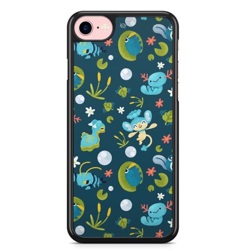 Coque Fifrelin Noire Pour Iphone 6 Et Iphone 6s Pokemon Go Type Eau Kawaii