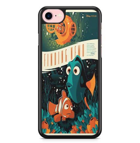 Coque Fifrelin Noire pour iPhone 7 et iPhone 8 Le monde de Nemo Disney Vintage