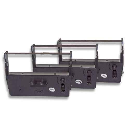 vhbw 3x rubans, bandes en nylon à encre pour imprimante matricielle Sanyo Cash-Register-Printer ECR 425, ECR 445 comme ERC-23, C43S015360, ERC-23B