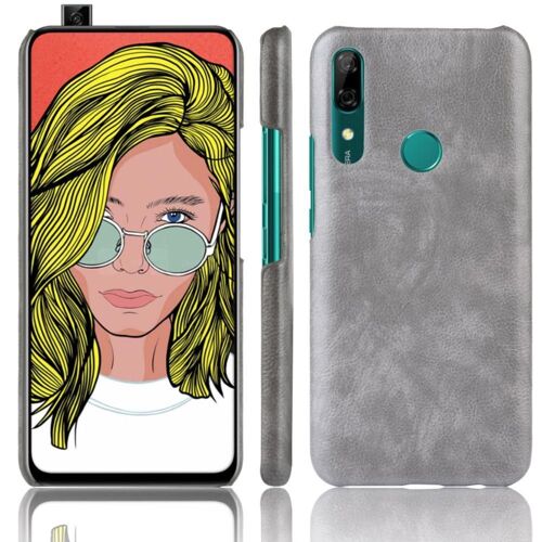 Rétro Étui Pour Huawei P Smart Z Modèle De Litchi Anti Éraflure Rétro Compatibilité Housse De Protection - Gris