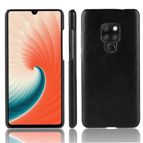 Rétro Étui Pour Huawei Mate 20 X Housse De Protection Compatibilité Anti Éraflure Rétro Modèle De Litchi - Noir