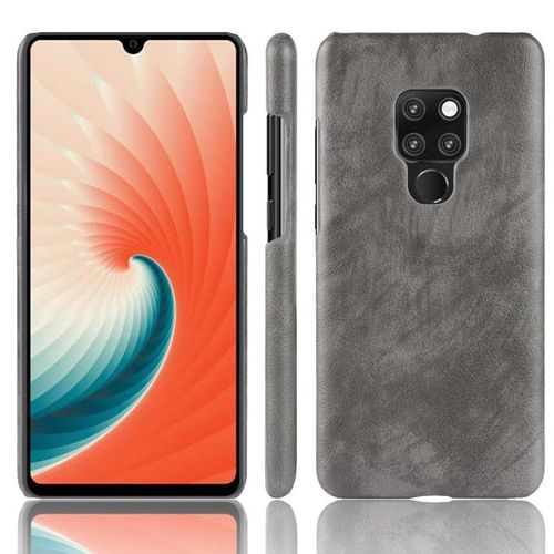 Rétro Étui Pour Huawei Mate 20 X Housse De Protection Compatibilité Anti Éraflure Rétro Modèle De Litchi - Gris