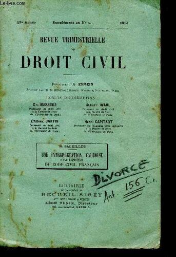 Revue Trimestrielle De Droit Civil