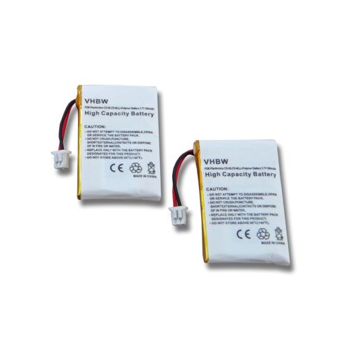 vhbw 2x Batteries compatible avec Plantronics CS510A, PL-64399-01, SC60, W720 casque audio, écouteurs sans fil (300mAh, 3,7V, Li-polymère)