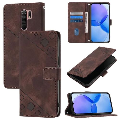 Étui Pour Xiaomi Poco M1/Poco M3 Cuir Magnétique Portefeuille À Rabot Titulaire De La Carte - Le Brun