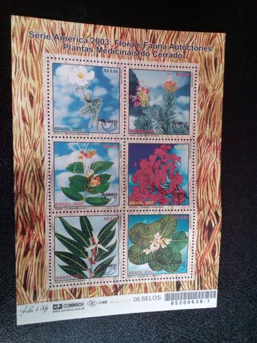 Timbre Bresil Yt 2825 A 2830 Flore Et Faune - Plantes Médicinales 2003 ( 81004 )
