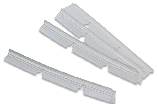 vhbw 4x Languettes en caoutchouc compatible avec Neato Botvac D85 aspirateur-robot - Lot de lamelles de rechange, blanc