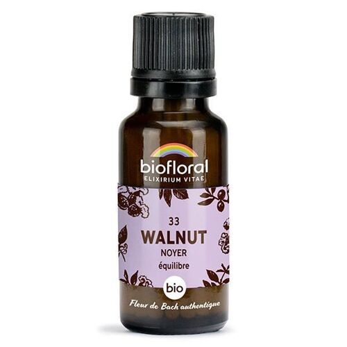 Biofloral 33 Walnut Noyer Granules Bio Fleur De Bach Granules 19,5 Gr 