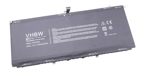 vhbw Batterie compatible avec HP Spectre 13-3012TU Ultrabook, 13-3017TU ordinateur portable Notebook (6750mAh, 7,5V, Li-polymère)
