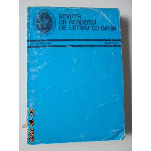 Revista Da Academia De Letras Da Bahia (Sept 1988) No.35