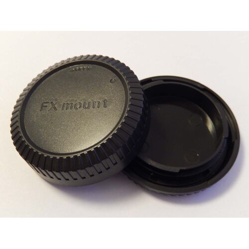 vhbw Lot de bouchons pour objectif compatible avec Fujifilm Fujinon LENS XF60mmF2.4 Macro, X-A1 appareil photo - Cache arrière et de boîtier noir