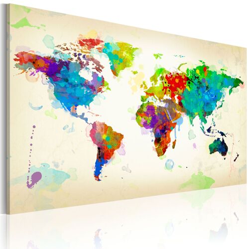 Tableau Cartes du monde All colors of the World 2 60 x 40 cm