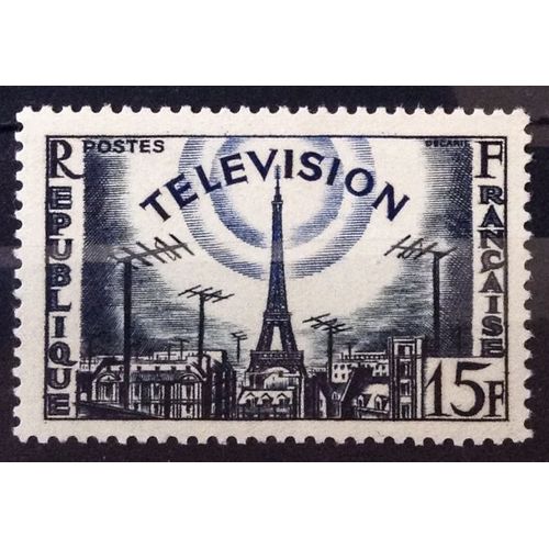 Télévision 15f (Impeccable N° 1022) Neuf** Luxe (= Sans Trace De Charnière) - France Année 1955 - N29305