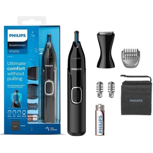 Tondeuse Pour Nez, Oreilles Et Sourcils À Piles Noir