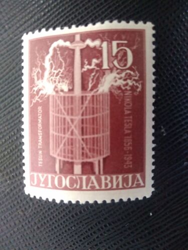 Timbre Yougoslavie Y T 694 Le Transformateur De Tesla 1956 ( 050708 )