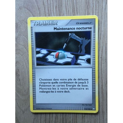 Carte Pokémon Trainer Maintenance Nocturne 113/123 Diamant Perle Merveilles Secrètes