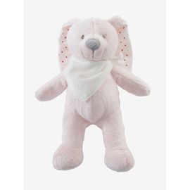 Doudou Lapin Rose Vertbaudet 30cm Oreilles Etoiles Fuchsia Et Rose Pale Peluche Jouet Bebe