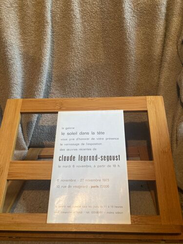 Claude Legrand-Segaust Depliant Exposition Galerie Le Soleil Dans La Tête 1973