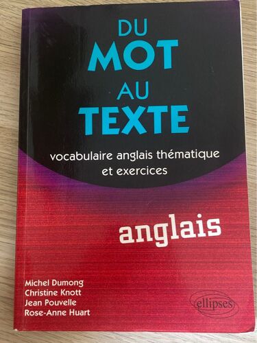 Livre D'anglais De Vocabulaire (Classes Préparatoires) 