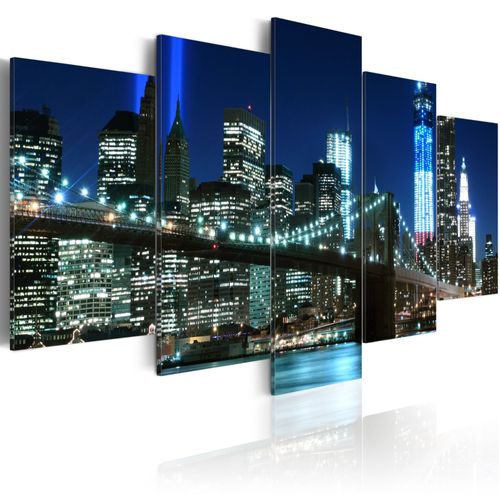 Tableau Villes Bleu NYC 100 x 50 cm
