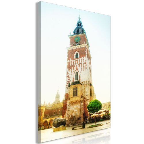 Tableau Villes Cracow: Town Hall (1 Part) Vertical 40 x 60 cm