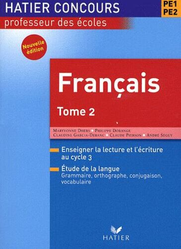 Français Pe1-Pe2 - Tome 2