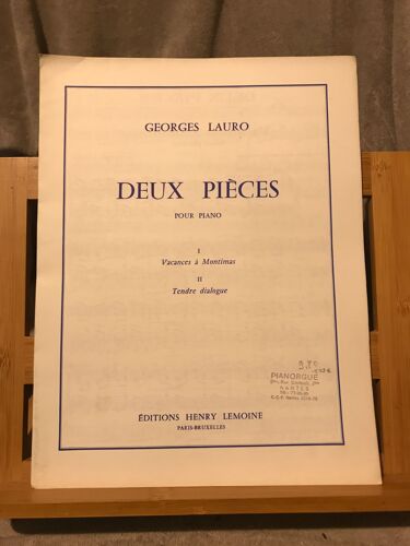 G. Lauro Deux Pièces Vacances Montimas Tendre Dialogue Partition Piano Lemoine