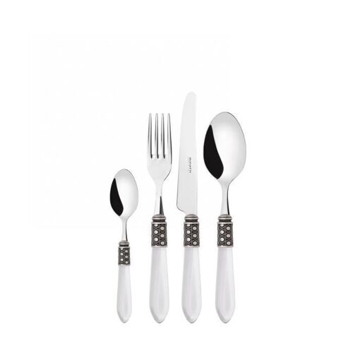 Couverts - Optical - Ancient Silver - 24 Pièces - Acier Inoxydable 18/10 - Acrylique