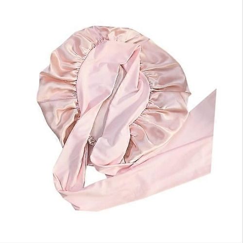 Bonnet De Nuit En 100 % Soie De Mûrier Pour Femme Rose Caoutchouc Rose Caoutchouc