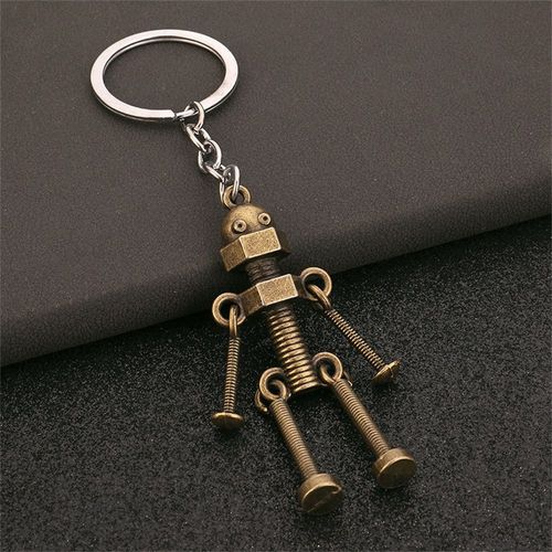 Porte-Clés Robot Steampunk À Vis Mécanique Vintage Pour Homme,Joint Mobile Créatif,Porte-Clés De Voiture,Sac À Dos - Type E