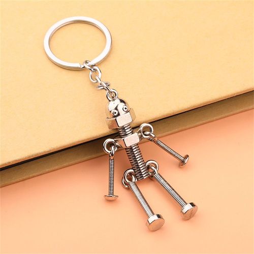 Porte-Clés Robot Steampunk À Vis Mécanique Vintage Pour Homme,Joint Mobile Créatif,Porte-Clés De Voiture,Sac À Dos - Type D