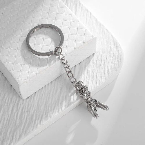 Porte-Clés Vintage American Route 66 Bell Pour Homme,Accessoire Porte-Bonheur,Cyclisme,Punk,Rock,Exorcisme,Amulette - Type Al21028-Silver